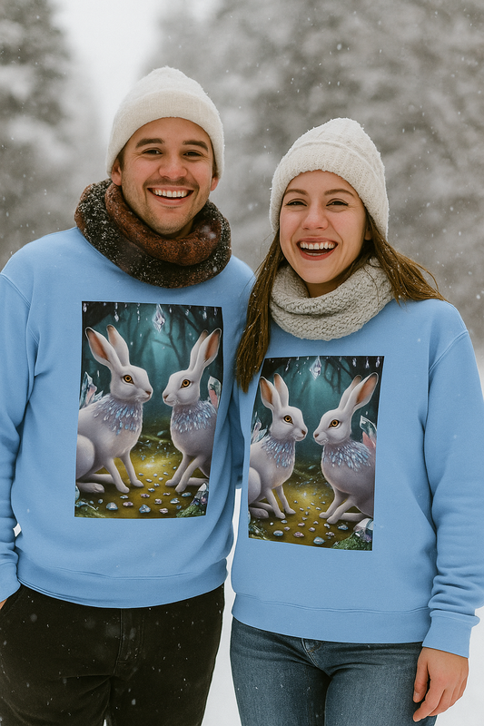 Crystal Hare Pair Sweatshirt