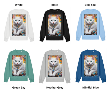 Crystal White Cat Sweatshirt